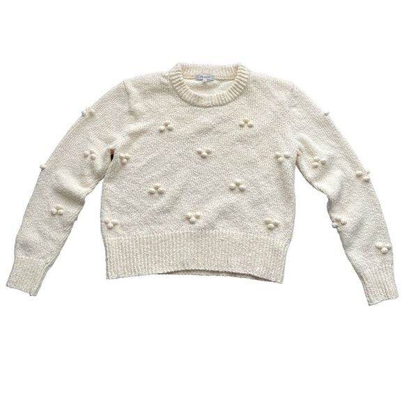 Madewell Dotted bobble Pullover Beige Sweater Cream Size S - Picture 1 of 6